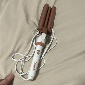 Conair Dual Barrel Hair Waver - Brown and White